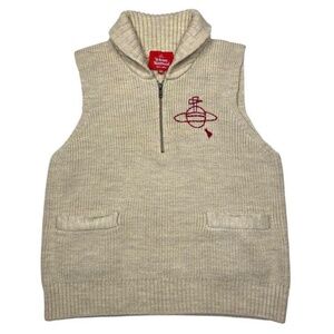 Vintage 00s Vivienne Westwood Red Label beige cream knit sweater vest